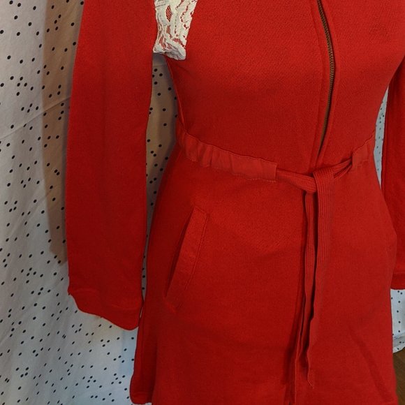 Jasmine & Ginger Red Long Hoodie - Size S - Picture 9 of 9